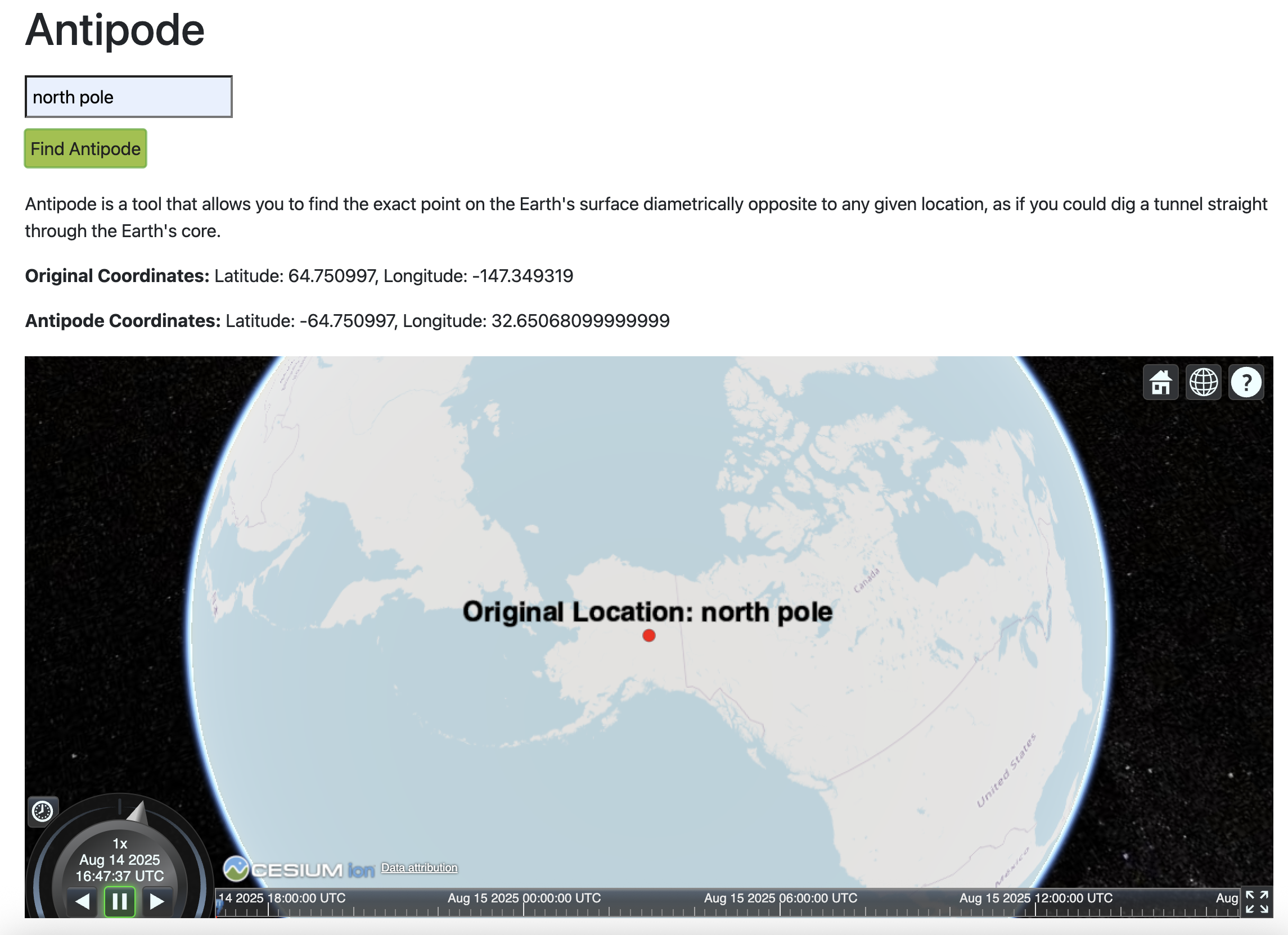 Antipode easy to use screenshot