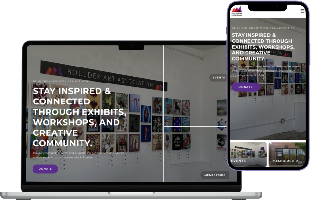 Boulder Art Association Website Preview