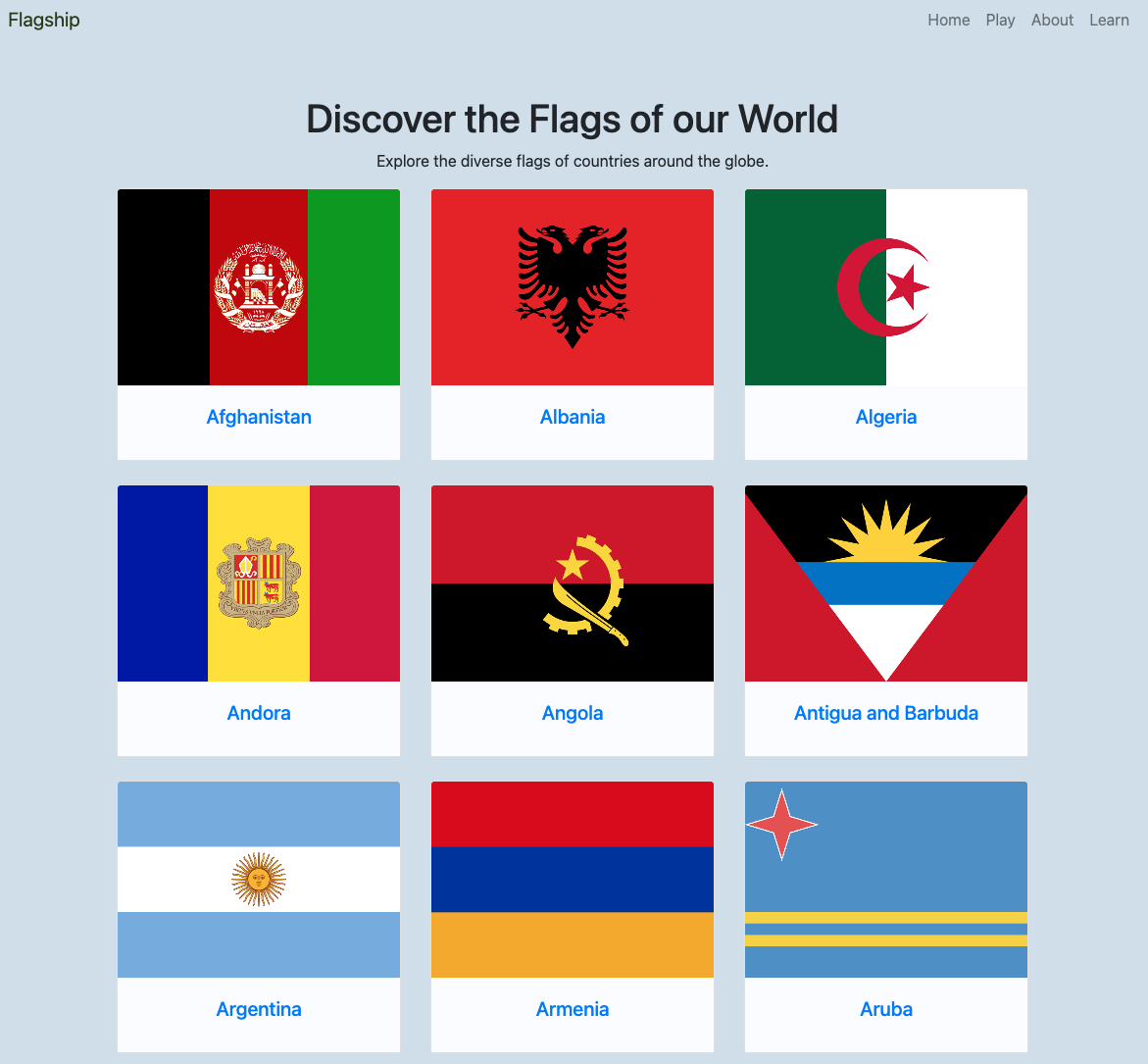 Flagship Wikipedia API integration screenshot