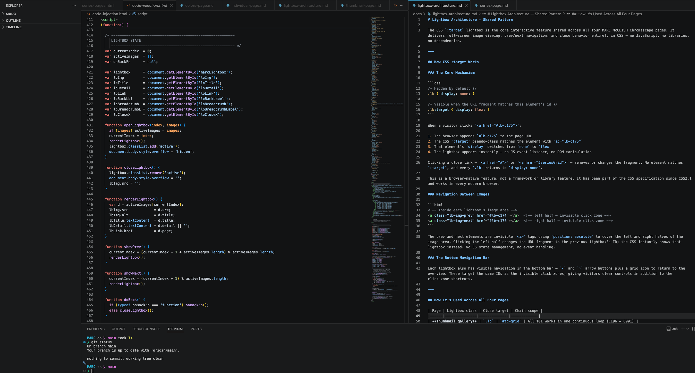Marc McClish Chromascape source code large view screenshot