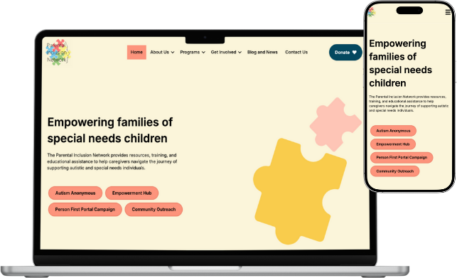 Parental Inclusion Network Website Preview