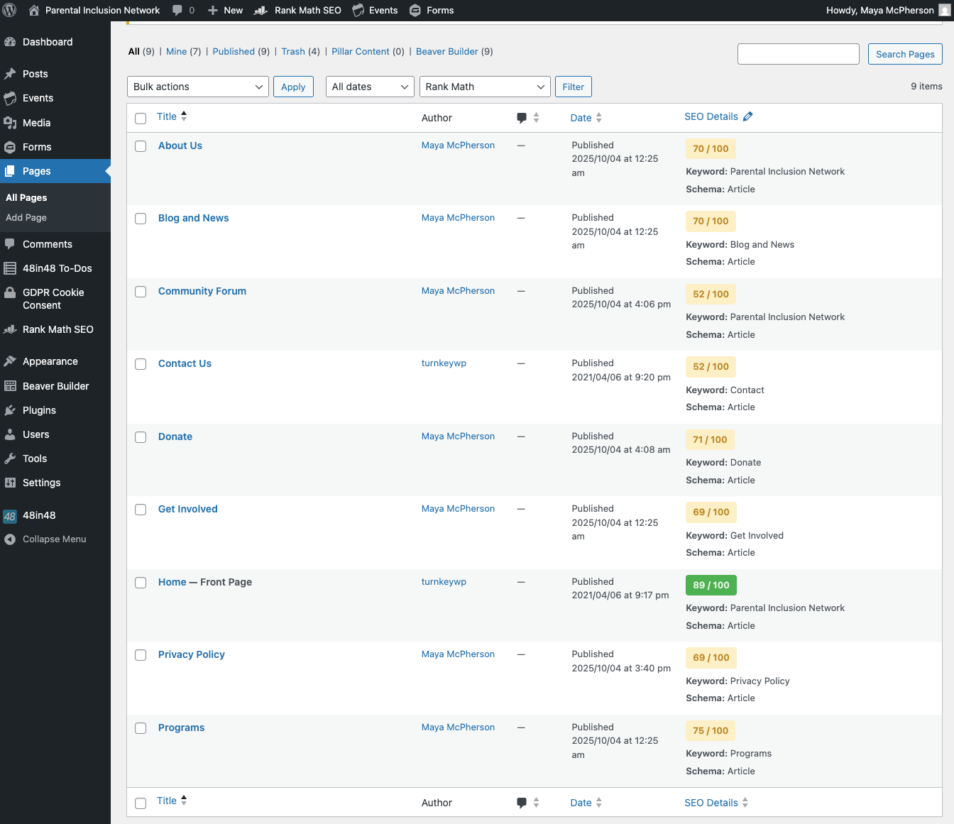 Parental Inclusion Network source code screenshot