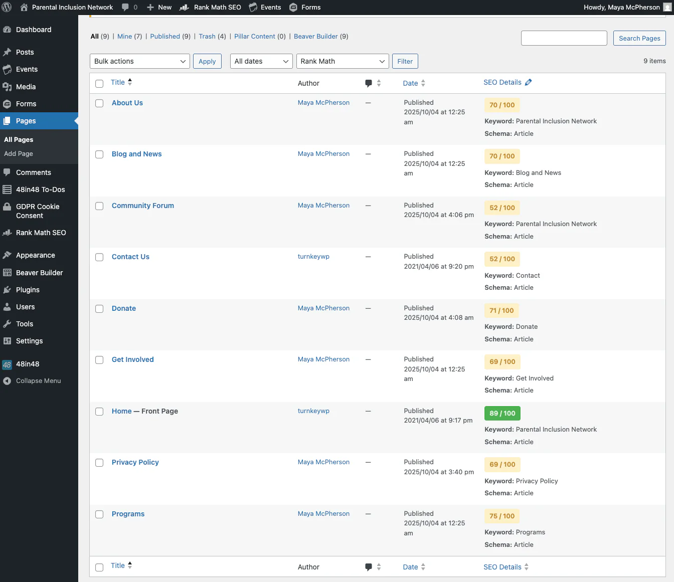 Parental Inclusion Network source code screenshot