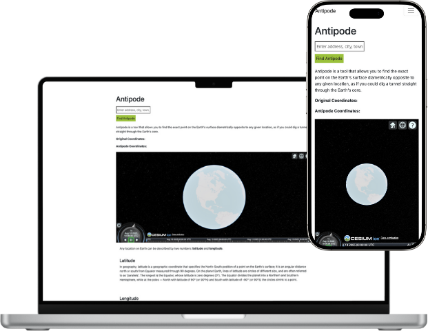 Responsive Antipode mockup