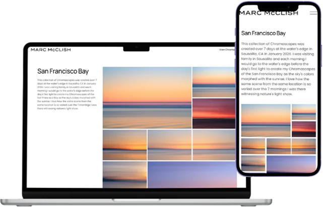 Responsive Marc McClish Chromascape gallery mockup