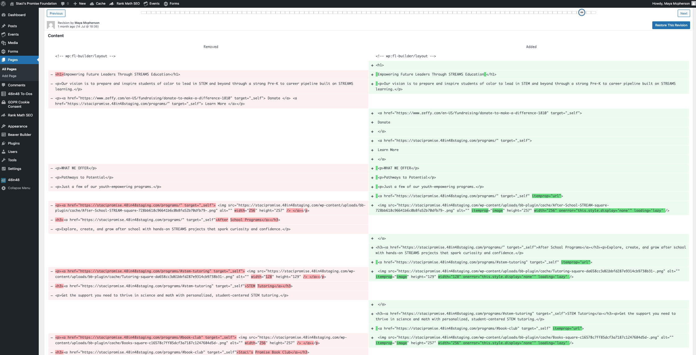 Staci Promise source code view screenshot