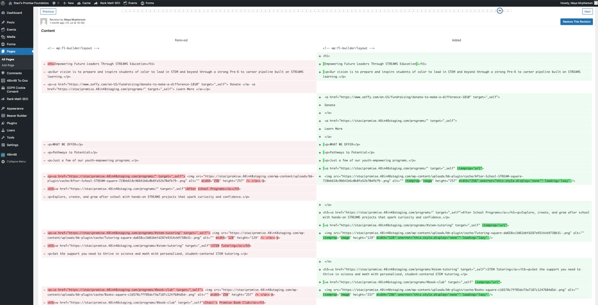 Staci Promise source code view screenshot