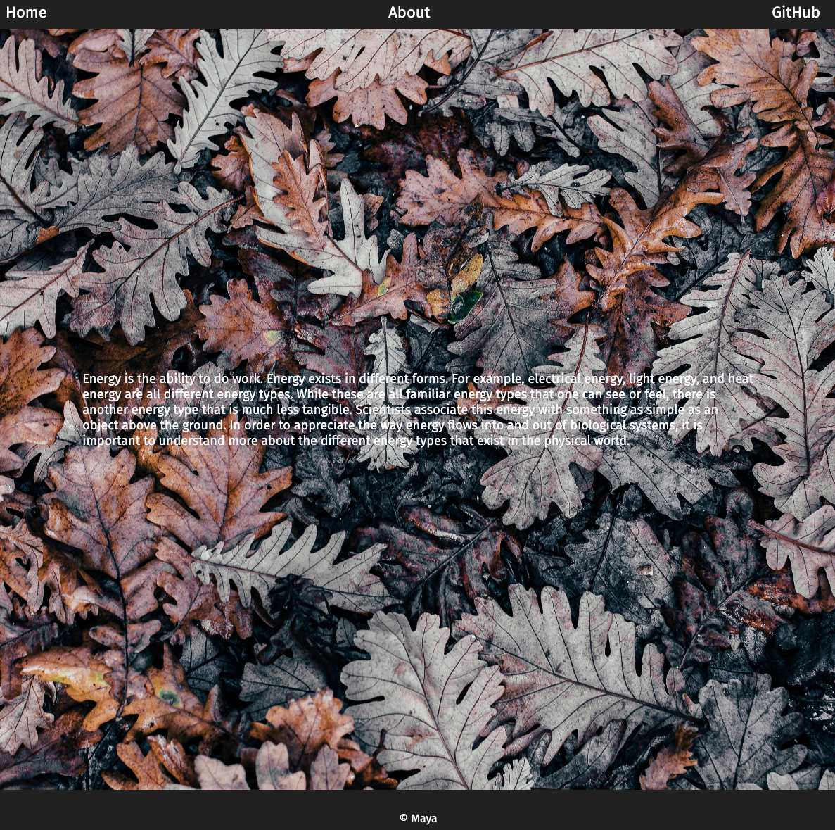 Stochasticity landing page panel
